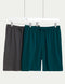 2pk Pure Cotton Jersey Pyjama Shorts